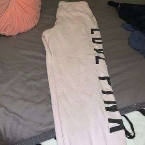 Pink Victoria Secret campus sweatpants